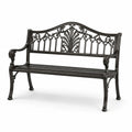 Banc en aluminium noir pour extérieur 120 cm