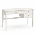 Bureau en Bois avec Trois Tiroirs 120x50x75 cm Blanc