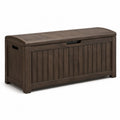 Coffre de rangement en plastique marron 117x45x57 cm