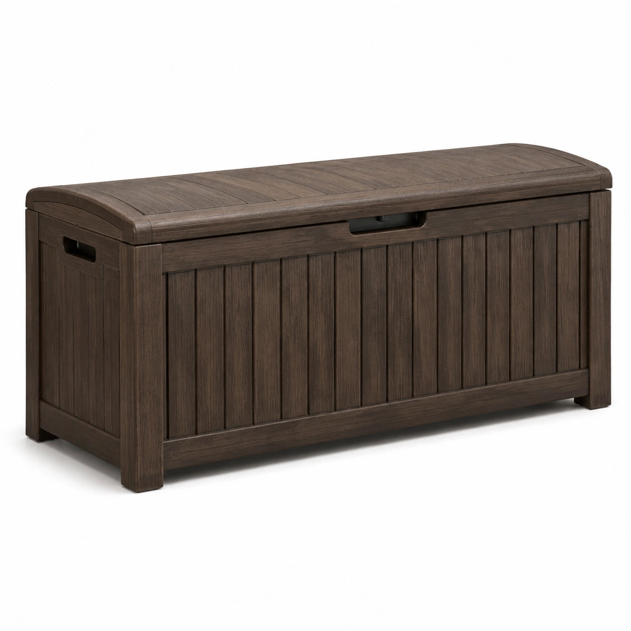 Coffre de rangement en plastique marron 117x45x57 cm