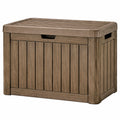 Coffre de rangement extérieur en plastique marron