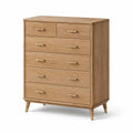Commode en bois avec poignées dorées 90 cm