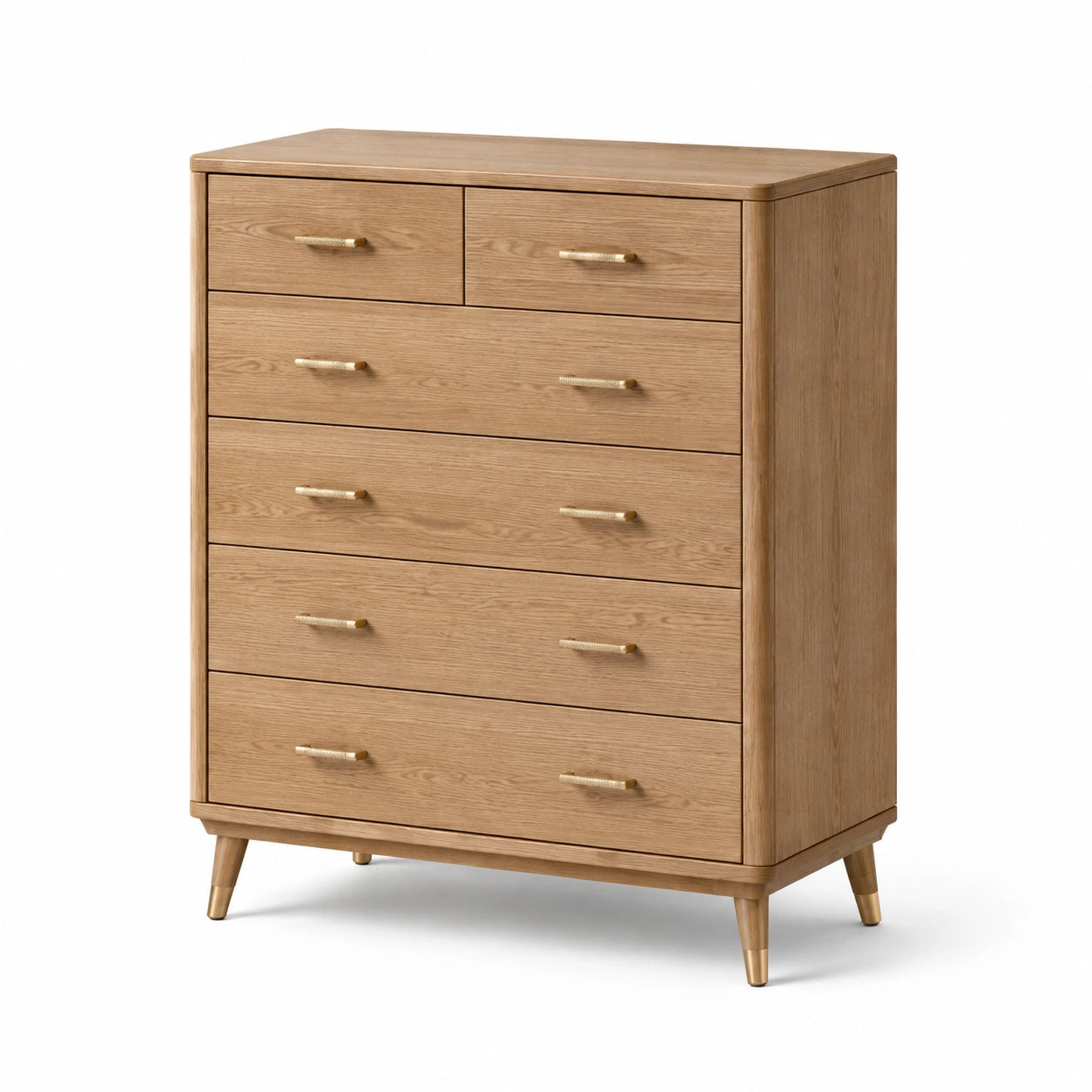 Commode en bois avec poignées dorées 90 cm