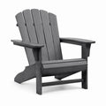 Chaise Adirondack en bois composite gris foncé