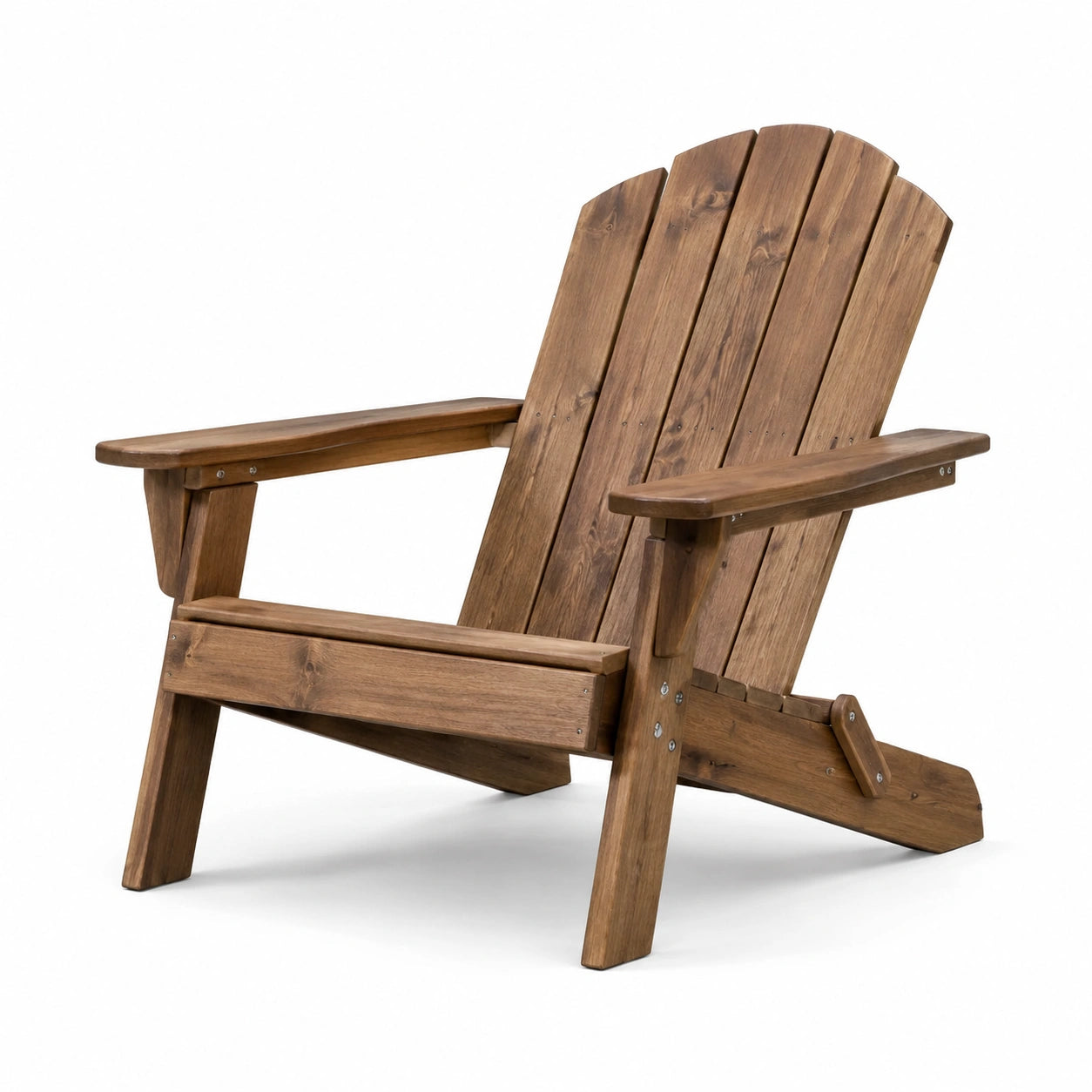 Chaise Adirondack en bois de pin marron