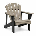 Fauteuil Adirondack en Bois Composite Beige et Noir